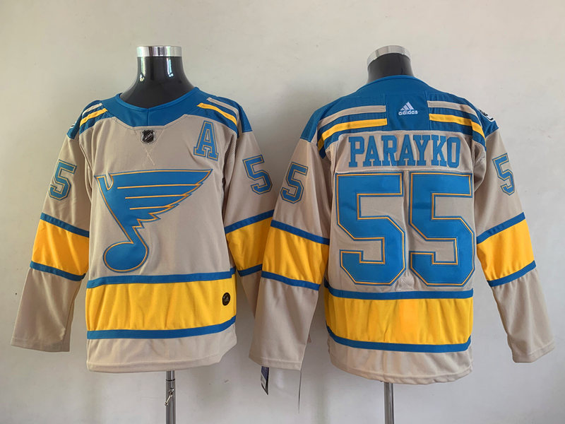Men's St. Louis Blues Colton Parayko #55 Cream Breakaway Jersey